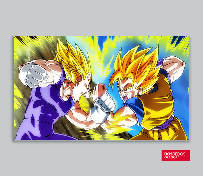 Cuadro Moderno Goku vs Vegeta -
